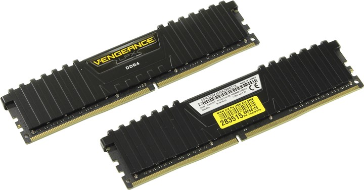 

Комплект памяти DDR4 DIMM 32Gb (2x16Gb), 2666MHz, CL16, 1.2V Corsair Vengeance (CMK32GX4M2A2666C16), CMK32GX4M2A2666C16