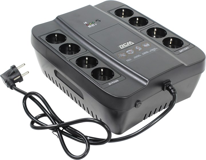 ИБП Powercom Spider SPD-650N, 650 VA, 390 Вт, черный