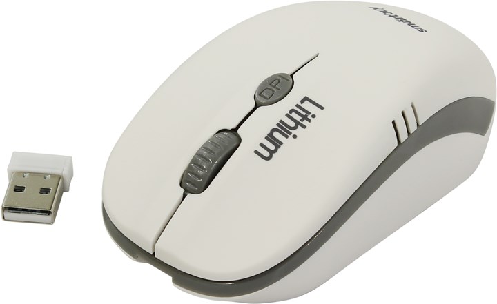 

Мышь беспроводная SmartBuy 344CAG, оптическая светодиодная, USB, белый/серый (SBM-344CAG-WG), 344CAG