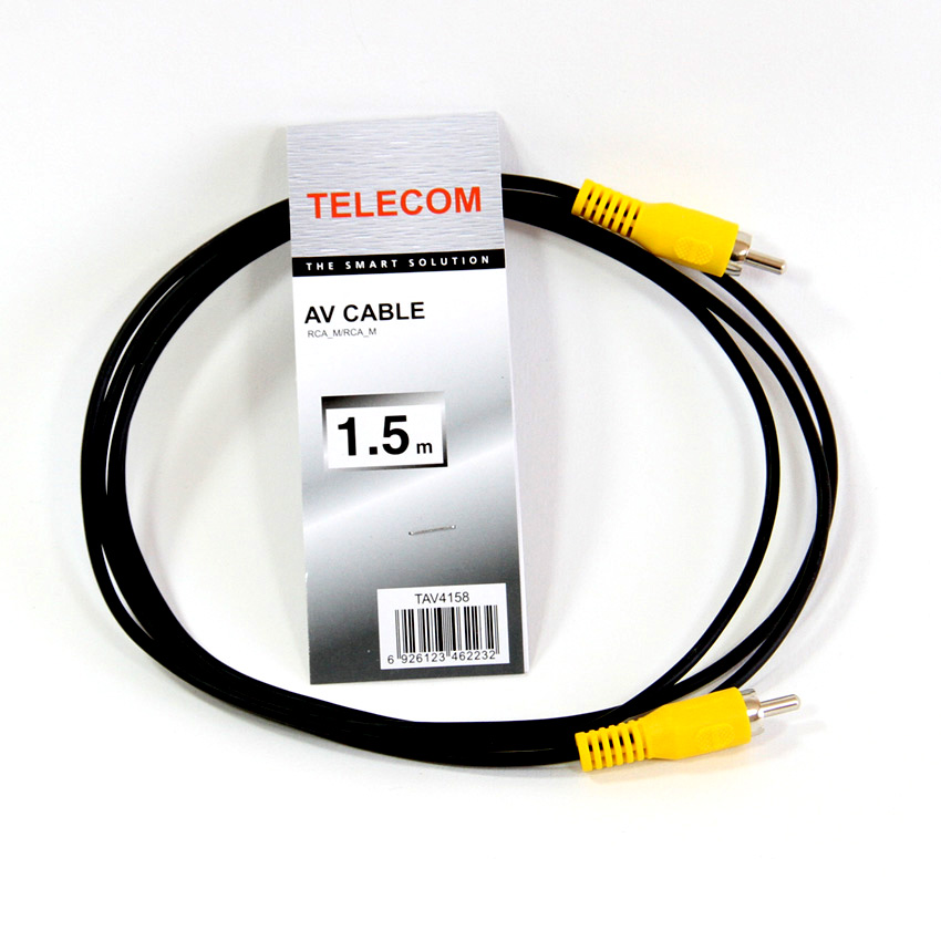 

Кабель соединительный Telecom RCA(M)-RCA(M), 1.5м, черный (TAV4158-1.5M)
