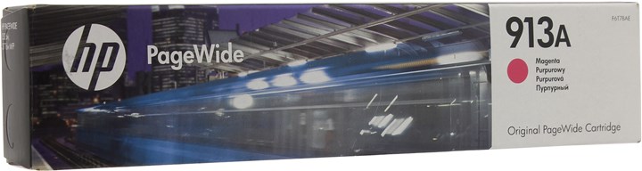

Картридж струйный HP 913A (F6T78AE), пурпурный, оригинальный, ресурс 3000 страниц для HP HP PageWide 377dw / 477dw / 352dw / Pro 452dw, 913A