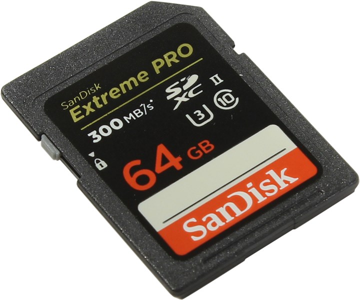 

Карта памяти 64Gb SDXC Sandisk Extreme Pro Class 10 UHS-II U3, SDSDXPK-064G-GN4IN