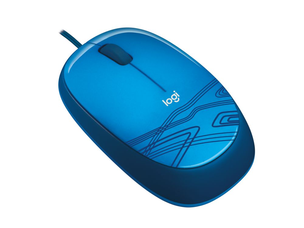 Мышь проводная Logitech M105, 1000dpi, оптическая светодиодная, USB, синий