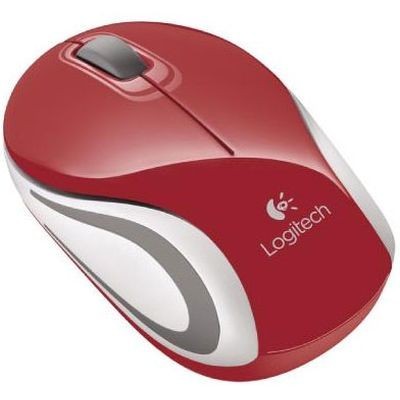 Мышь беспроводная Logitech M187, 1000dpi, оптическая светодиодная, Wireless, USB, красный (910-002732)