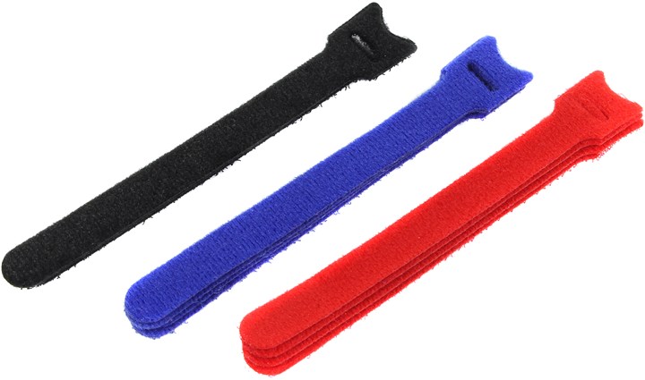

Стяжка-липучка HAMA H-20536, 145мм x 1.2см, 12шт., красный/синий/черный (00020536), H-20536
