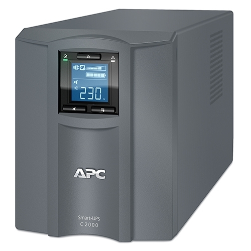 ИБП APC Smart-UPS C, 2000VA, 1300W, IEC, розеток - 7, USB, серый (SMC2000I-RS)