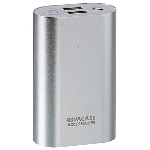 

Портативный аккумулятор RivaCase Rivapower VA1010 SD1, 10000mAh, 2xUSB, 2.1A (4260403570586), Серебристый, Rivapower VA1010 SD1