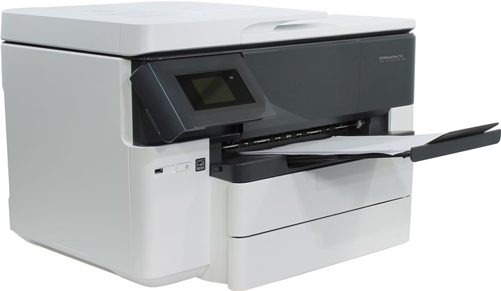 

МФУ струйный HP OfficeJet Pro 7740, A3, цветной, 34стр/мин (A4 ч/б), 34стр/мин (A4 цв.), 1200x1200dpi, дуплекс, ДАПД-35 листов, факс, сетевой, Wi-Fi, USB (G5J38A), 7740