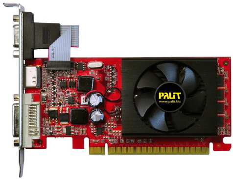Видеокарта Palit 1Gb DDR3 (GeForce 210 589Mhz PCI-E 2.0 1024Mb 1000Mhz 64 bit DVI HDMI HDCP)
