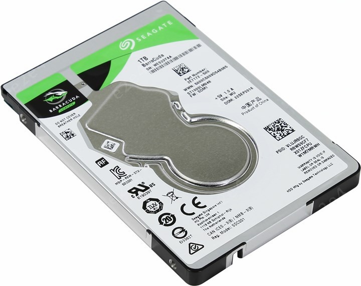 

Жесткий диск (HDD) Seagate 1Tb Barracuda, 2.5", 5400rpm, 128Mb, SATA3 (ST1000LM048)