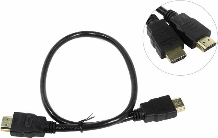 

Кабель HDMI(19M)-HDMI(19M) v2.0, 50 см 5bites