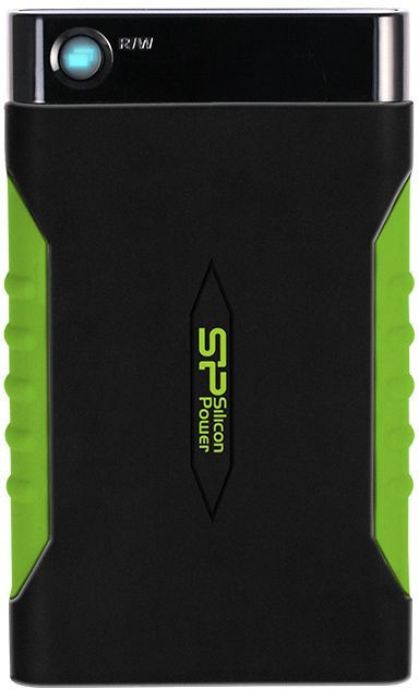 

Внешний жесткий диск (HDD) Silicon Power 2Tb Armor A15, 2.5", USB 3.0, черный/зеленый (SP020TBPHDA15S3K)