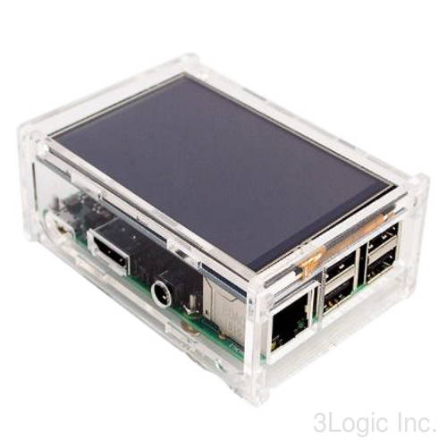 

Корпус ACD RA147 для Raspberry Pi 3, прозрачный (вместо верхней крышки - отверстие для LCD дисплея 3.5"), RA147