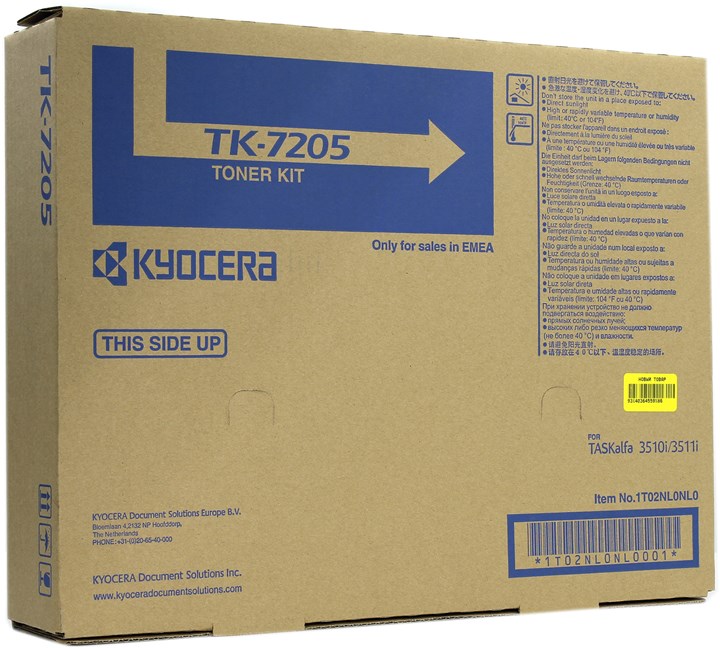 

Картридж лазерный Kyocera TK-7205/1T02NL0NL0, черный, 35000 страниц, оригинальный для Kyocera TASKalfa 3510i, TK-7205