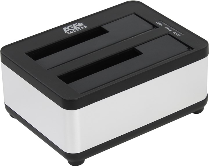 Док-станция AgeStar 3UBT8, 2x2.5"/3.5", серебристый