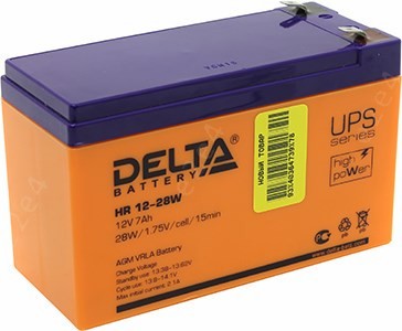 

Аккумуляторная батарея для ИБП Delta HR-W HR12-28W, 12V, 7Ah, Оранжевый, HR12-28W