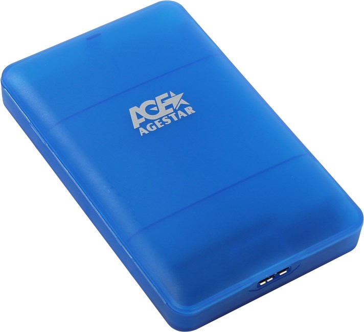 

Внешний бокс AgeStar 1x USB 3.0, синий (3UBCP3), 3UBCP3