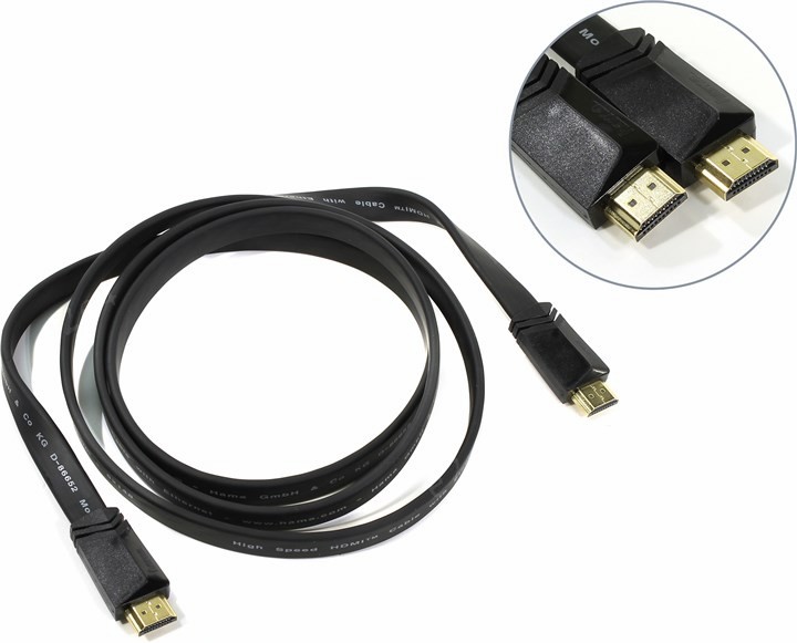 

Кабель HDMI(19M)-HDMI(19M) 1.4, Hama, 1.5m, черный (122117)