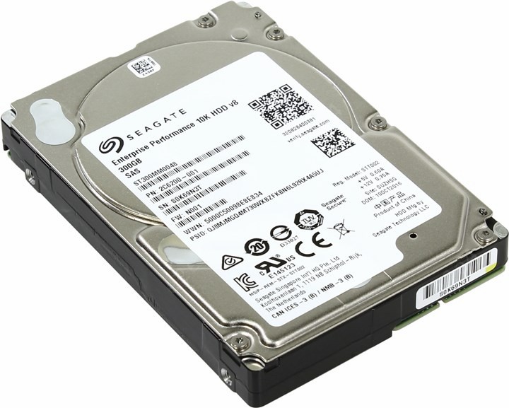 

Жесткий диск (HDD) Seagate 300Gb Exos 10E2400, 2.5", 10K, 128Mb, 512n, SAS 12Gb/s (ST300MM0048)