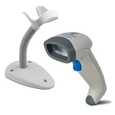 

Сканер штрих-кода Datalogic QuickScan QD2430, ручной, Area Image, USB, 2D, подставка, белый (QD2430-WHK1S), QD2430