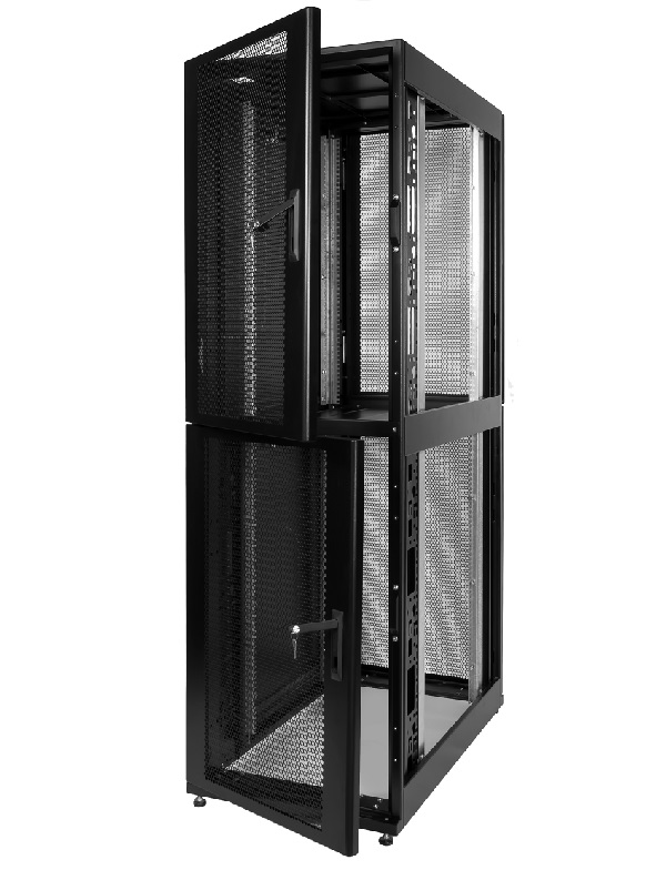Шкаф серверный напольный 46U 600x984, перфорация, черный, в сборе, ЦМО Сolocation ШТК-СП-К-2-46.6.10-44АА-Ч (30045000302)