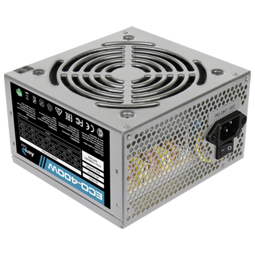 

Блок питания 400 Вт ATX AeroCool ECO-400W, 120 мм (4710700957868), ECO-400W