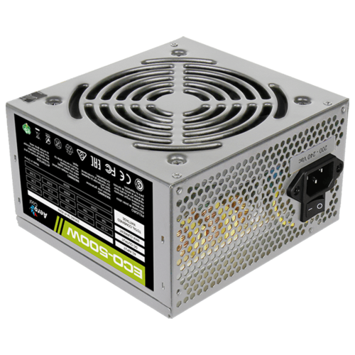 

Блок питания 500 Вт ATX AeroCool ECO-500W, 120 мм (4710700957882), ECO-500W