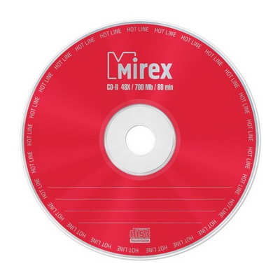 Диск Mirex CD-R, 700Mb, 48x, термопленка, 50 шт (UL120050A8T)
