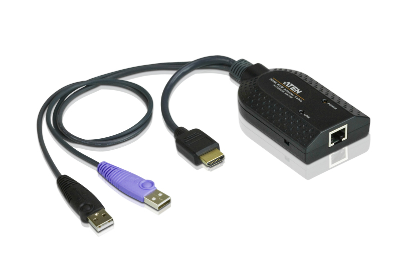 

Адаптер KVM (КВМ) ATEN KA7168, 1-ПК, HDMI, клавиатура USB, мышь USB, RJ-45 (KA7168-AX), KA7168