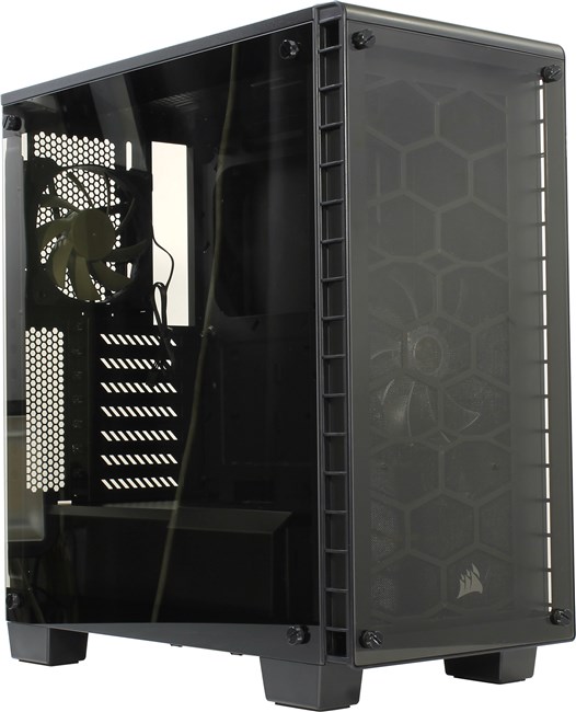 Корпус Corsair Crystal Series 460X, ATX, Mini-Tower, 2xUSB 3.0, черный, Без БП (CC-9011099-WW)