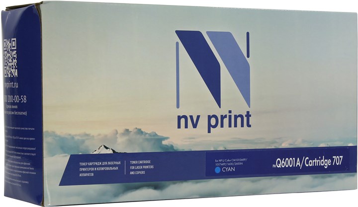 

Картридж лазерный NV Print NV-Q6001A/707C (124A/707), голубой, 2000 страниц, совместимый для CLJ 1600 / 2600n / 2605 / 2605dn / 2605dtn/LBP 5000