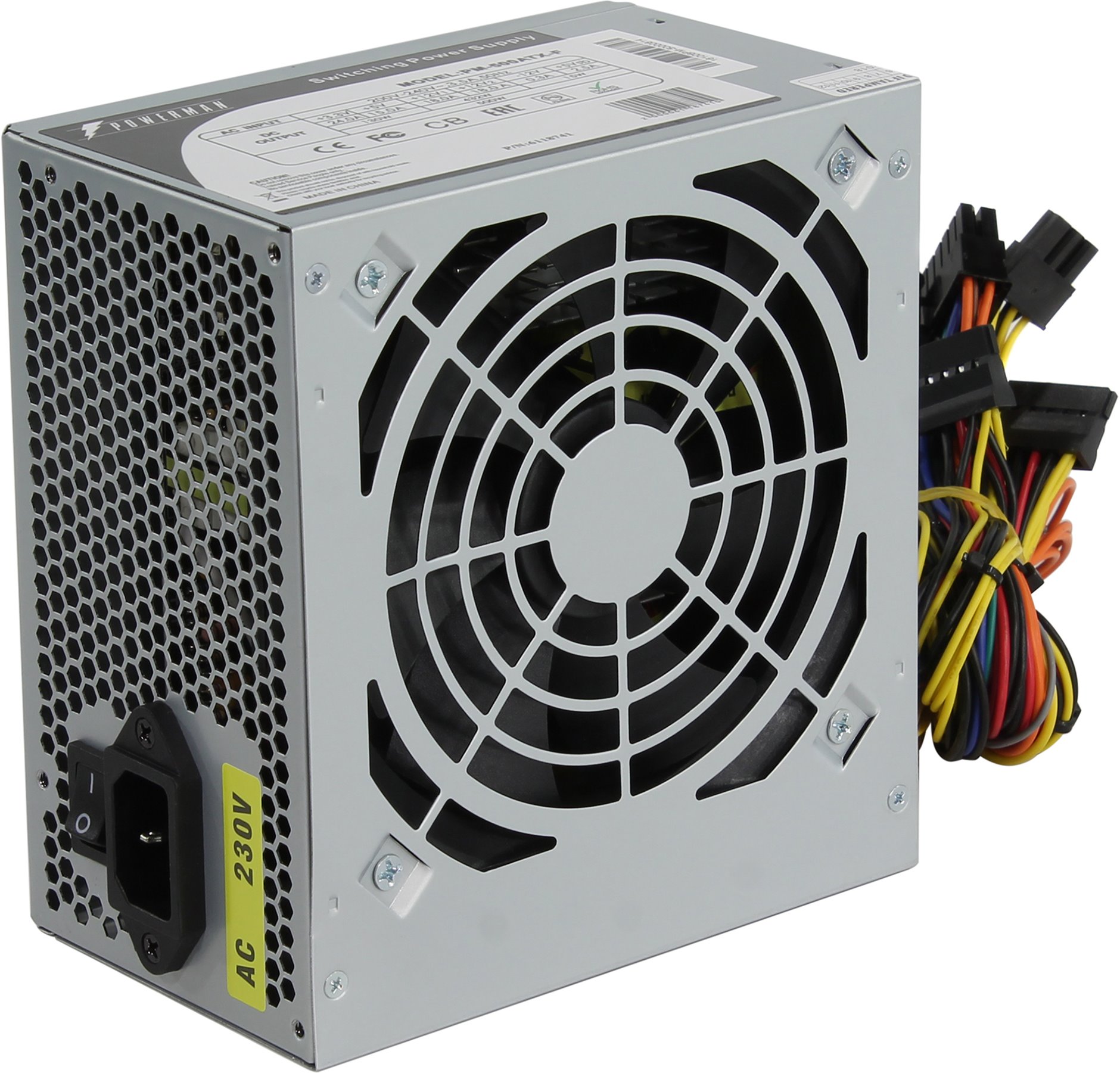 Блок питания 500 Вт, POWERMAN PM-500ATX-F, 120 мм