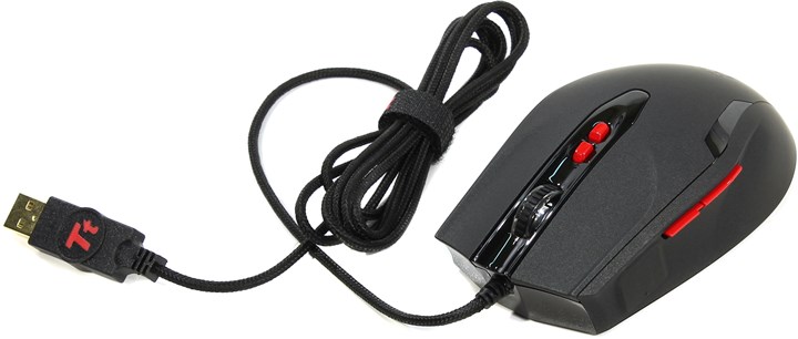 Мышь проводная Tt eSPORTS Black FP, 5700dpi, оптическая лазерная, USB, черный (MO-BKV-WDLGBK-01)
