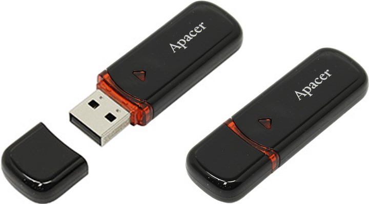 Флешка 32Gb USB 2.0 Apacer Handy Steno AH333, черный (AP32GAH333B-1)