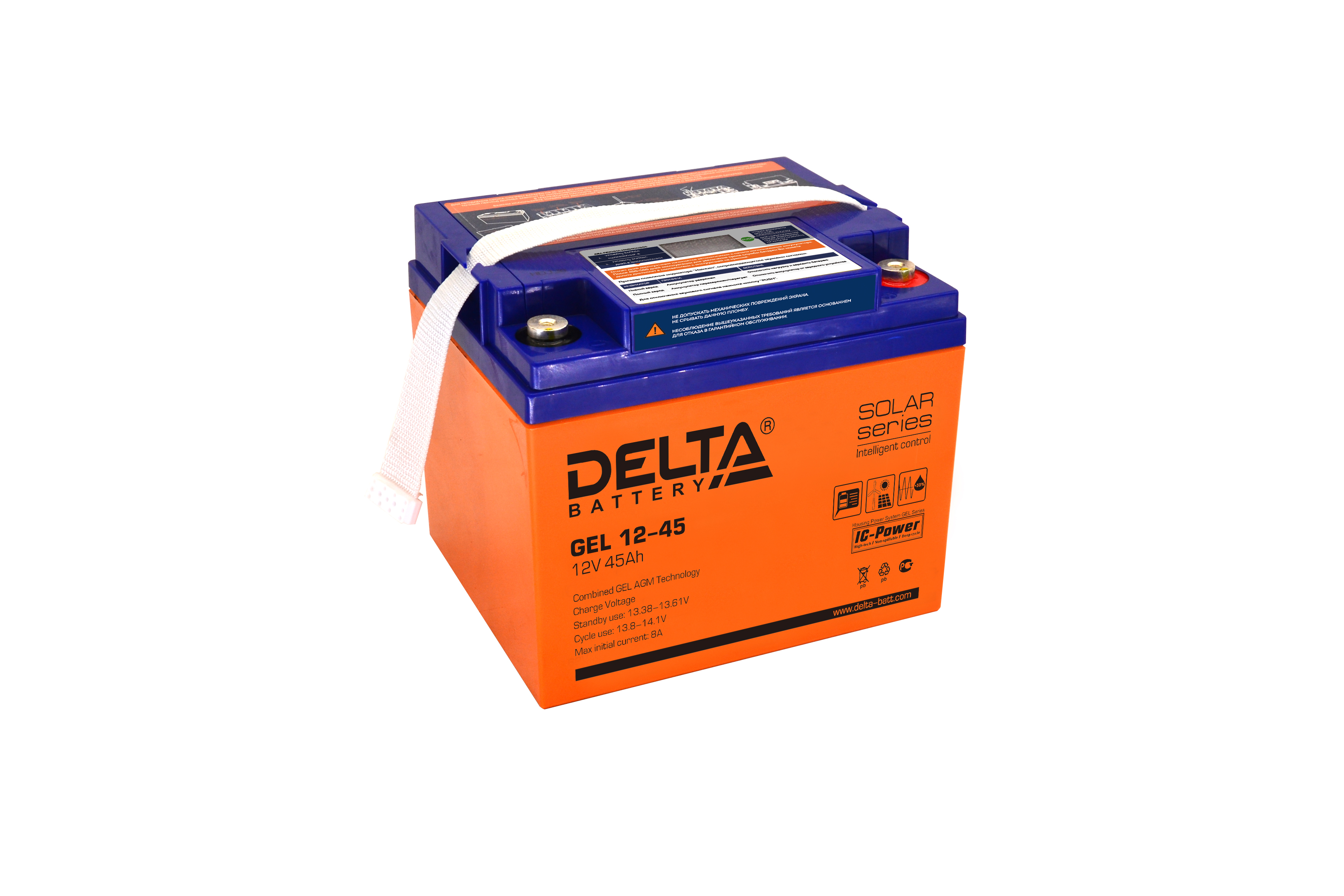 Аккумуляторная батарея для ИБП Delta GEL 12-45, 12V, 45Ah