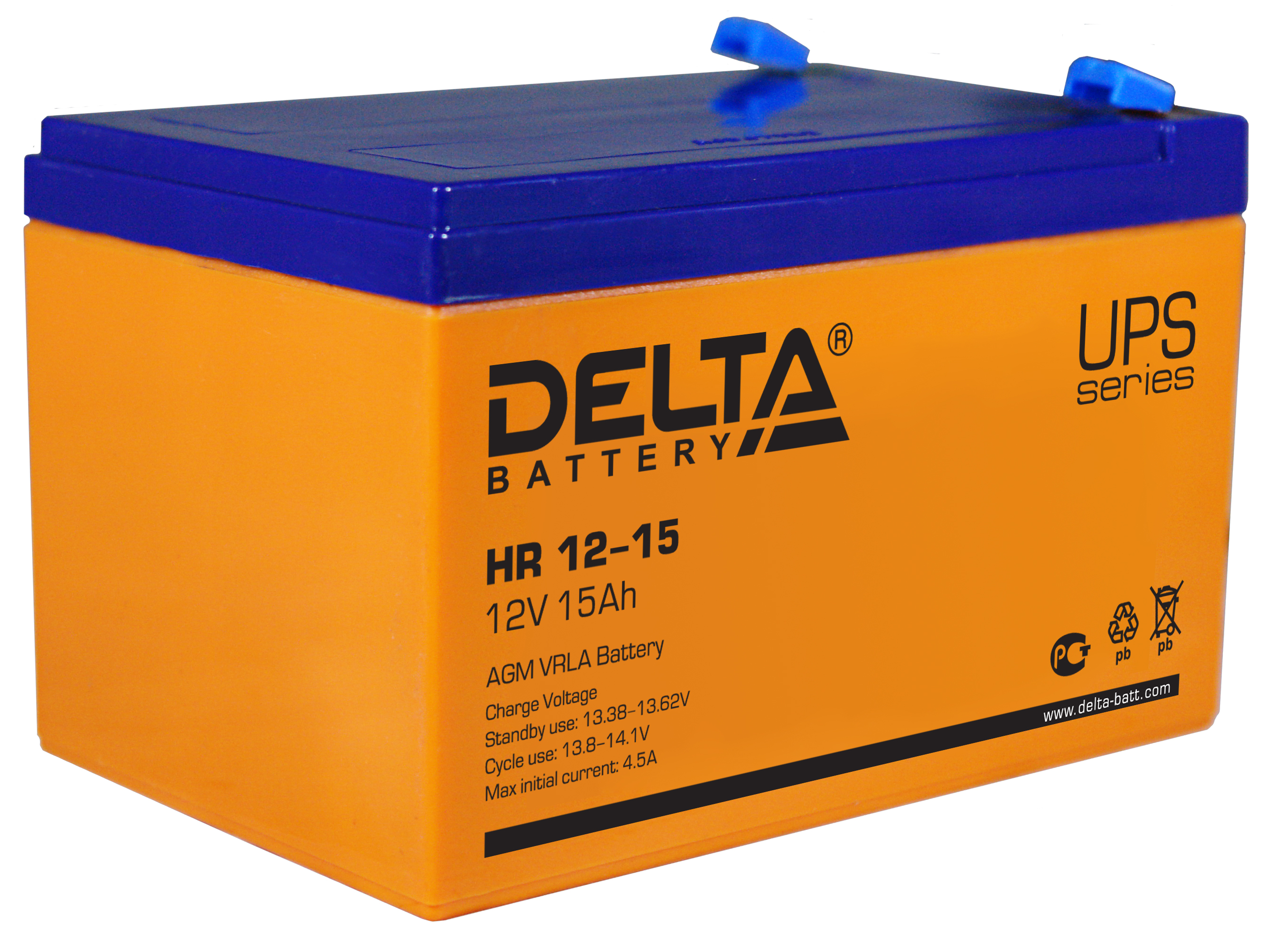 

Аккумуляторная батарея для ИБП Delta HR12-15, 12V, 15Ah, HR12-15