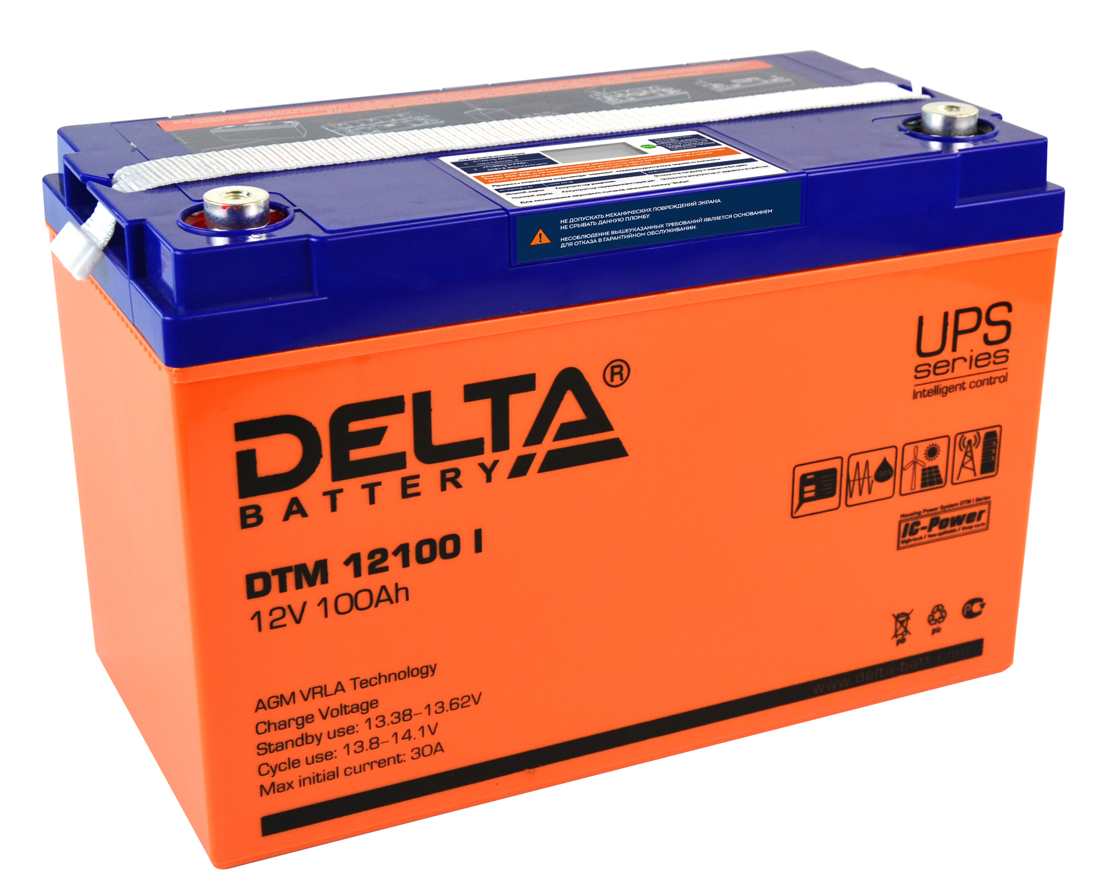 Аккумуляторная батарея для ИБП Delta DTM 12100 I, 12V, 100Ah