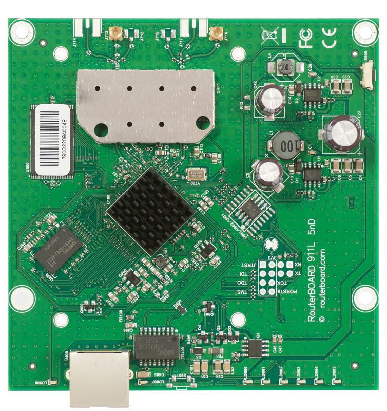 Материнская плата MikroTik 911 Lite5 dual, 600Mhz CPU, 64Mb RAM, 1xLAN, onboard 5GHz Dual chain wireless, RouterOS L3 (RB911-5HnD)