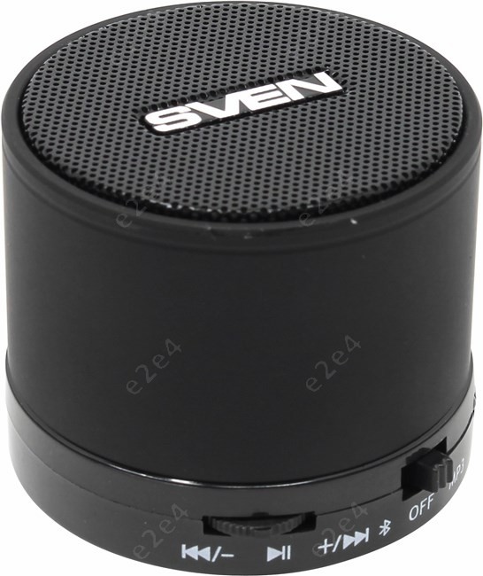

Портативная акустика SVEN PS-45BL 3W, Bluetooth, microSD, FM, черный, PS-45BL