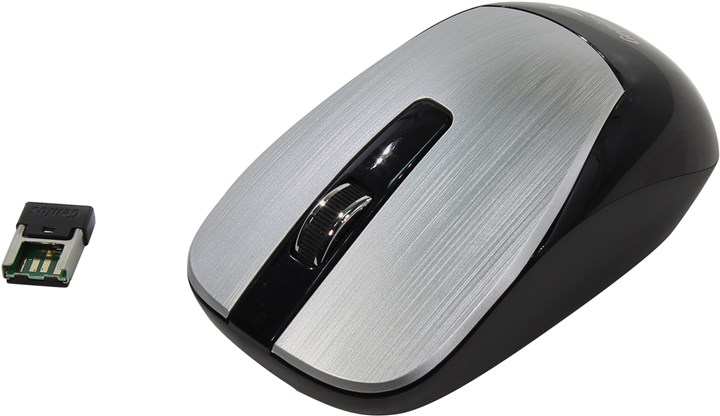 Мышь беспроводная Genius NX-7015, 1600dpi, оптическая светодиодная, Wireless, USB, серебристый металлик (31030119105)