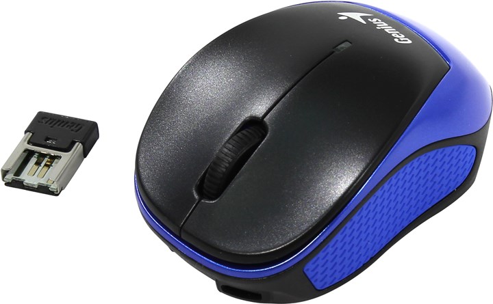 

Мышь беспроводная Genius Micro Traveler 9000R V3, 1200dpi, оптическая светодиодная, Wireless, USB, синий/черный (31030132101), Micro Traveler 9000R V3