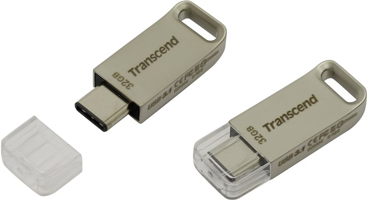 

Флешка 32Gb USB 3.1 Type-C Transcend 850S, серебристый (TS32GJF850S), 850S