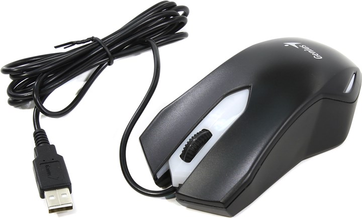 Мышь проводная Genius X-G200 Black USB, 1000dpi, оптическая светодиодная, USB, черный
