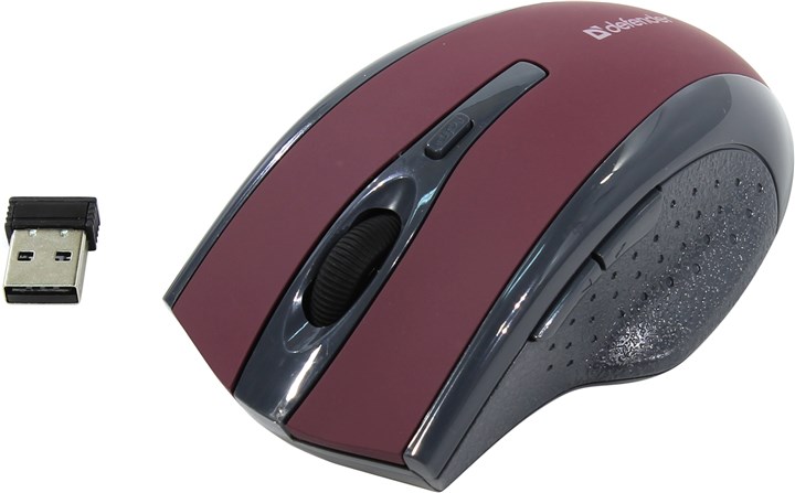 

Мышь беспроводная Defender Accura MM-665, 1600dpi, оптическая светодиодная, USB, красный, Accura MM-665