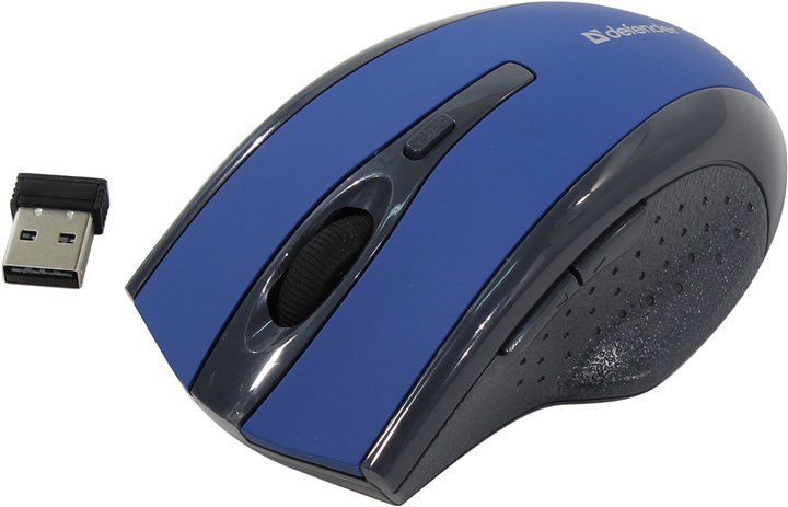 

Мышь беспроводная Defender Accura MM-665, 1600dpi, оптическая светодиодная, USB, синий, Accura MM-665