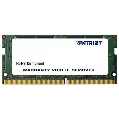 

Память DDR4 SODIMM 8Gb, 2400MHz, CL17, 1.2V Patriot Memory Signature (PSD48G240082S), PSD48G240082S