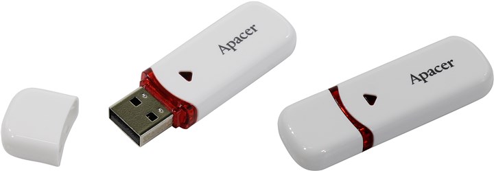 Флешка 32Gb USB 2.0 Apacer Handy Steno AH333, белый (AP32GAH333W-1)