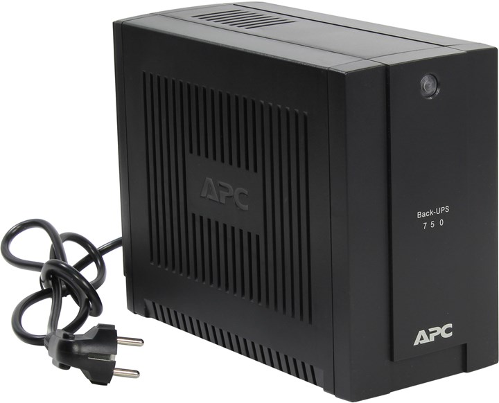 ИБП APC Back-UPS, 750VA, 415W, EURO, розеток - 4, USB, черный (BC750-RS)