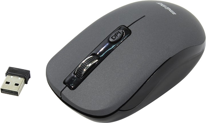 

Мышь беспроводная SmartBuy ONE 345AG, 1600dpi, оптическая светодиодная, серый (SBM-345AG-G), ONE 345AG