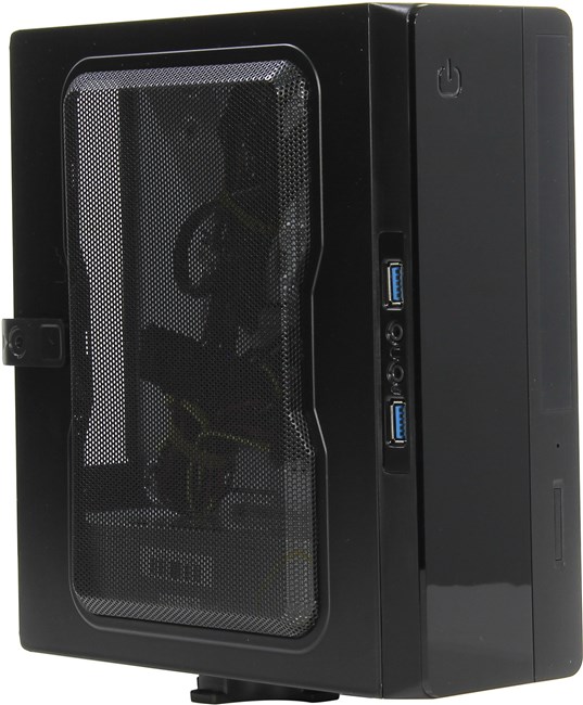 Корпус Powerman EQ101BK, Mini-ITX, Slim-Desktop, 2xUSB 3.0, черный, 200 Вт (EQ-101-6117414)